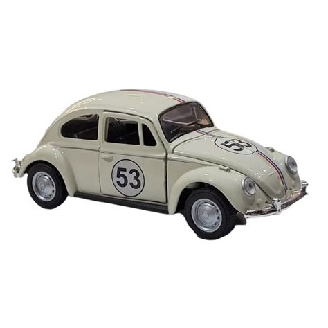 Fusca Herbie Bege Escala Carrinho De Ferro Fric O Shopee