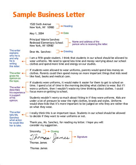 Basic Business Letter Format Template