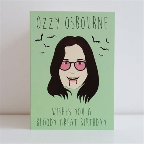 OZZY OSBOURNE Birthday Card Let's Go Fung Crazy - Etsy