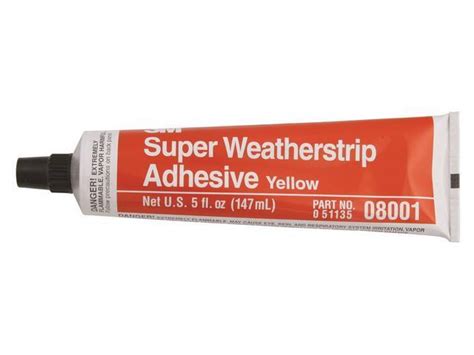 Adhesive Yellow Weatherstrip 5 Ounce Tube 3m8001 National Parts