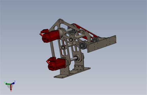 简易板式二轴伺服机器人solidworks 2021模型图纸下载 懒石网