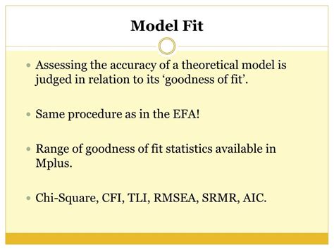 Ppt Confirmatory Factor Analysis In Mplus Powerpoint Presentation