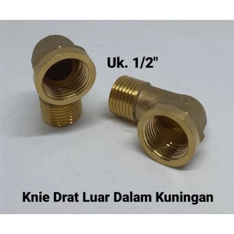 Jual Knee Siku Drat Luar Dalam 1 2 Kuningan Import Knie Elbow