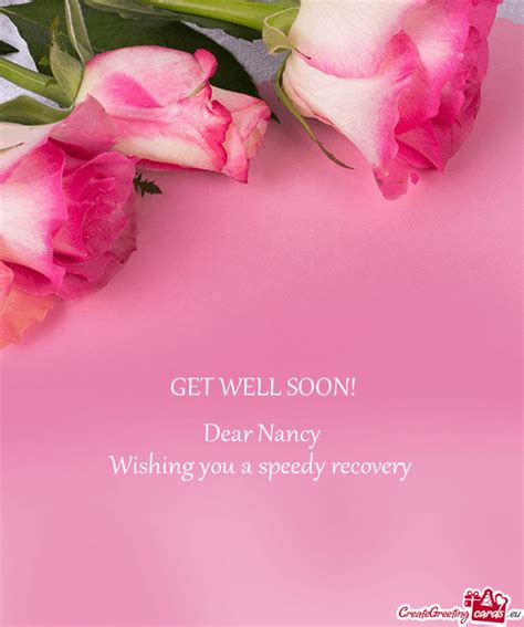 Wishing You A Speedy Recovery Free Cards