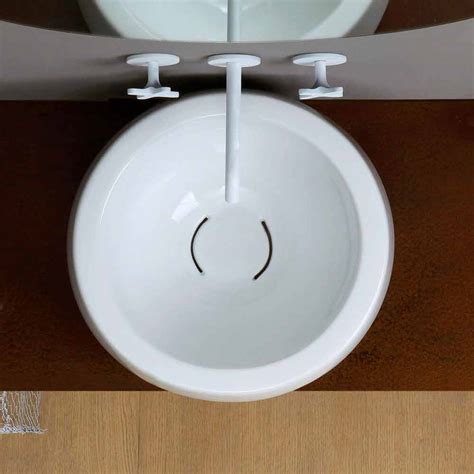 Lavabo Dappui Circulaire De Design En Céramique Fait En Italie Elisa