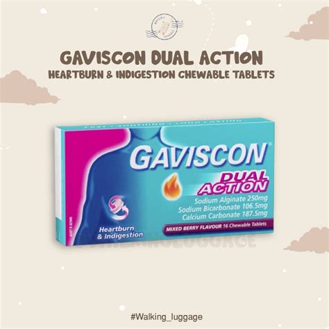 Jual Gaviscon Dual Action Chewable Tablets Shopee Indonesia