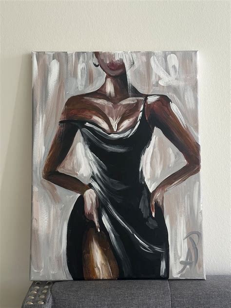 Nude Painting Original Painting Woman Body Art Female Print Abstract Modern Bedroom