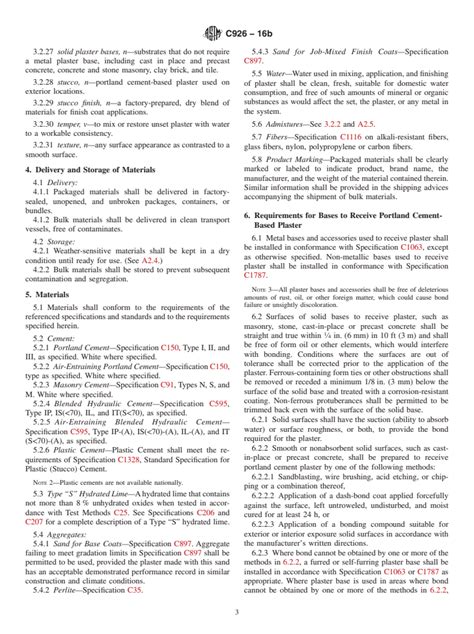 Astm C926 16b Standard Specification For Application Of Portland