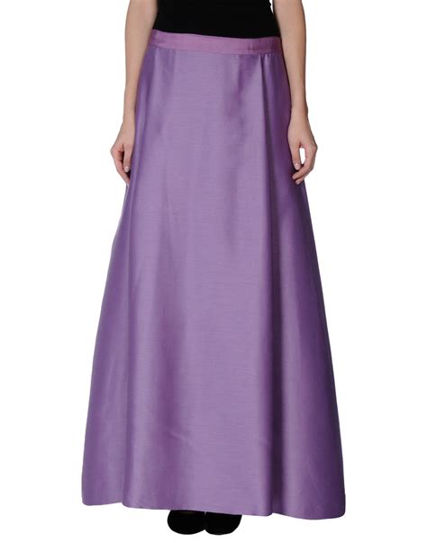 Alberta Ferretti Long Skirt In Purple Lyst