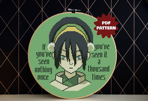 Toph Beifong Counted Cross Stitch Pattern AVATAR The Last Etsy