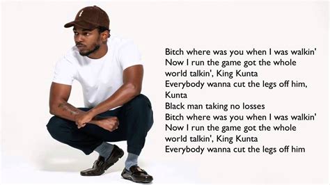 Kendrick Lamar King Kunta Official Hd Lyrics Youtube