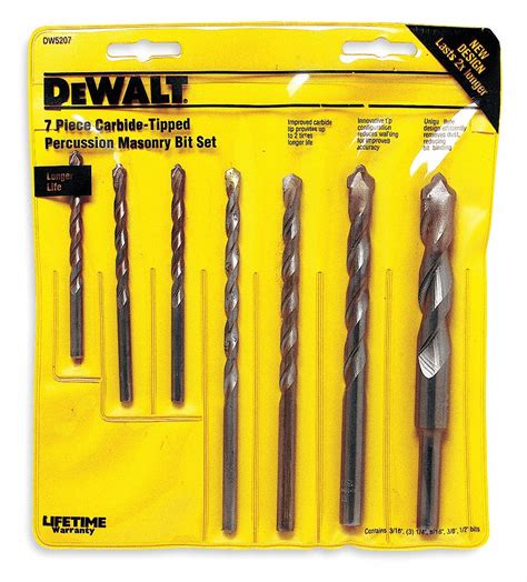 DEWALT 3 Flat Shank Drill Bit Set 8 In Overall Lg 3 16 In Shank Dia