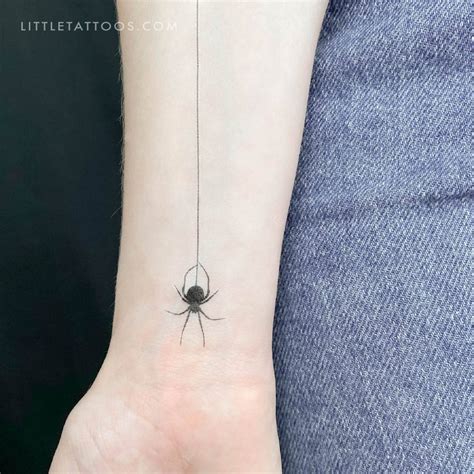 Hanging Spider Temporary Tattoo