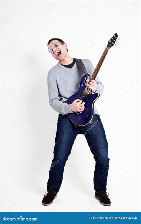 Rockstar Playing on Guitar. Stock Photo - Image of guitarrist, holding ...