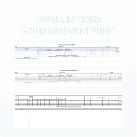 Travel Expense Reimbursement Form Excel Template And Google Sheets File