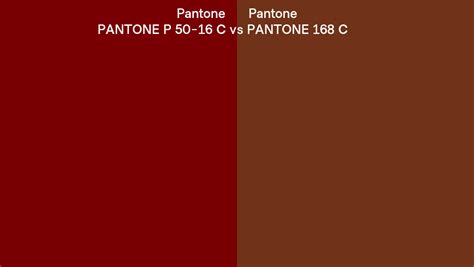 Pantone P 50 16 C Vs Pantone 168 C Side By Side Comparison