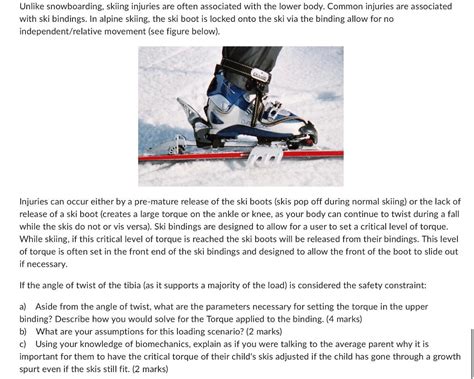 Solved Unlike snowboarding, skiing injuries are often | Chegg.com