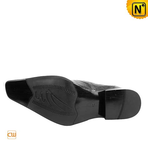 Mens Designer Black Leather Dress Shoes CW701105 | CWMALLS