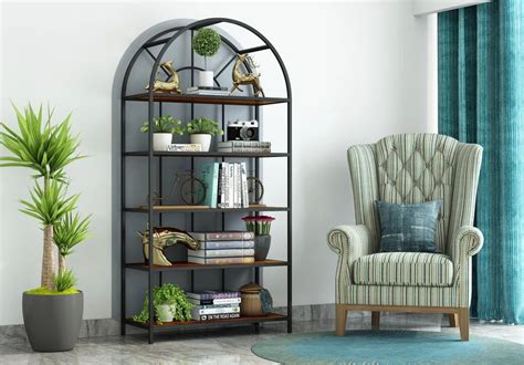 Honey Finished Sheesham Wood Hent Book Rack Free Standing 5 Shelves At Rs 13999 In Jaipur