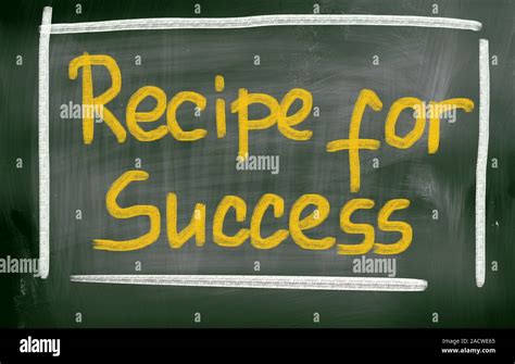 Recipe For Success Concept Stock Photo - Alamy