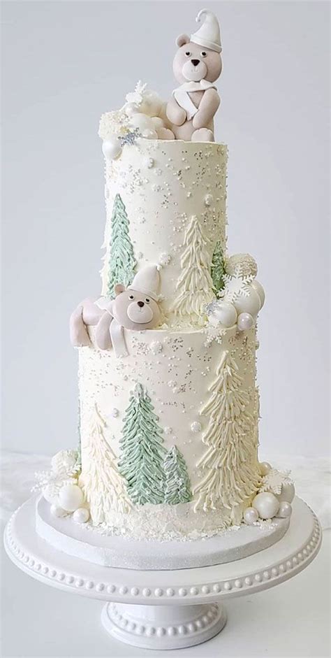 20 Jaw Dropping Winter Cakes Winter Themed Baby Shower Cake Winter