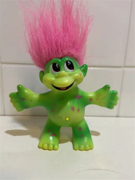 Vintage 1992 Trendmasters Land Of The Trolls Green Talking Troll Talks