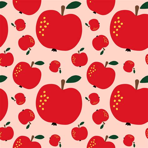 Apple Fruit Seamless Pattern Abstract Repeated Background For Paper