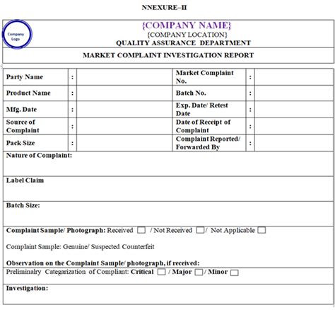 HANDLING OF MARKET COMPLAINTS IN PHARMACEUTICAL PharmaGuideHub