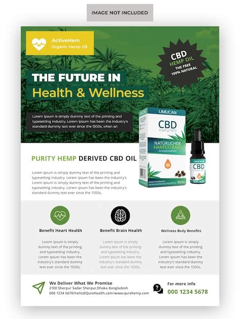 Premium Psd Hemp Product Flyer Template