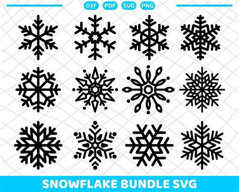 Snow Svg Flakes Winter Png Snowflakes Cut Files For Cricut And Silhouette Snowflakes Svg Winter