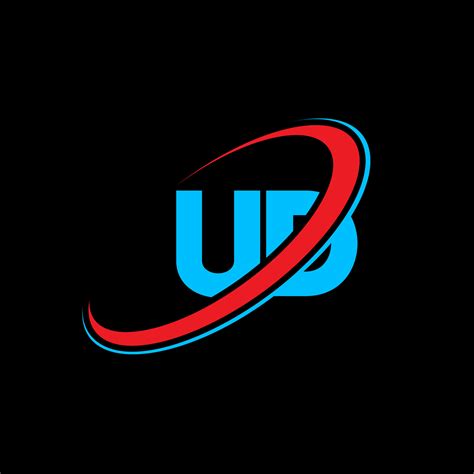 UD logo. UD design. Blue and red UD letter. UD letter logo design ...