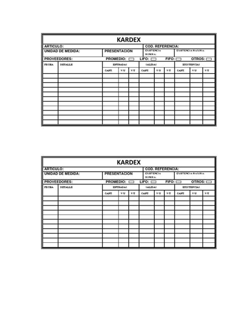 Modelo De Kardex En Excel Para Almacen Actualizado Agosto Hot