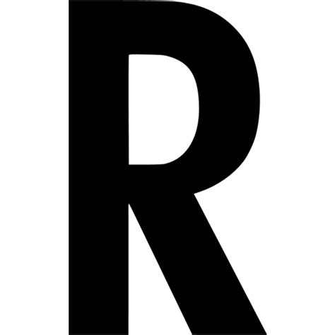 Black Letter R Icon Free Black Letter Icons