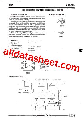 NJM5534 データシート PDF New Japan Radio