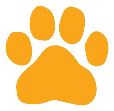 Orange Paw Print Sticker By Npolanddesigns Redbubble Paw Print Stickers Paw Print Paw