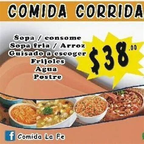 Menu At Comida Corrida LA FE Ecatepec De Morelos