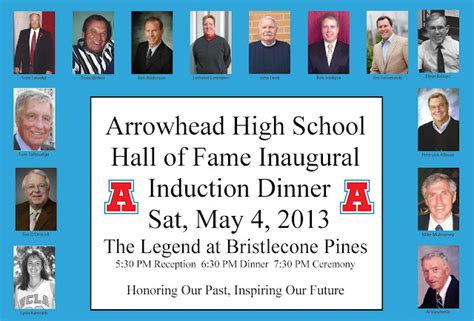 Arrowhead Schools Arrowhead Hall Of Fame Inaugural Induction