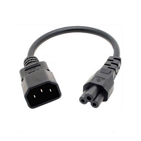 IEC 320 C14 To C5 Cloverleaf 3 Pin Plug PC AC Power Short Adapter Cable