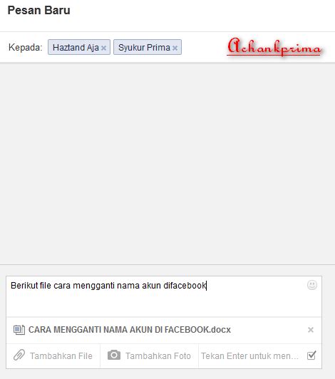 Cara Mengirim Pesan File Menggunakan Pesan Obrolan Facebook Cara