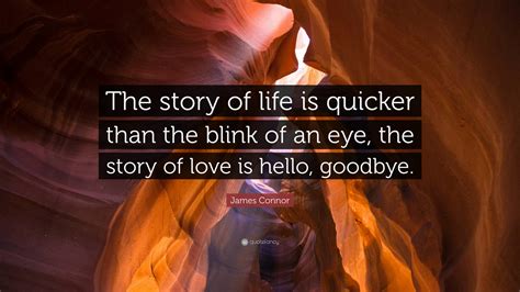 James Connor Quote The Story Of Life Is Quicker Than The Blink Of An