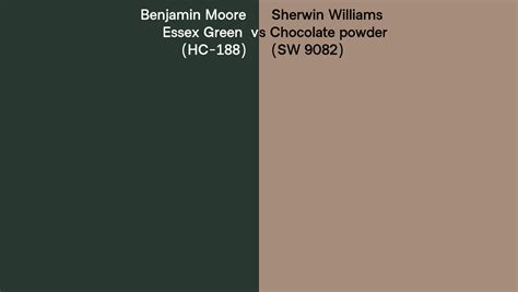 Benjamin Moore Essex Green Hc Vs Sherwin Williams Chocolate