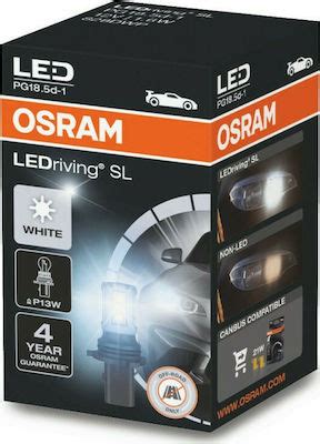 Osram Λάμπα Αυτοκινήτου LEDriving SL P13W LED 6000K Ψυχρό Λευκό 12V 1