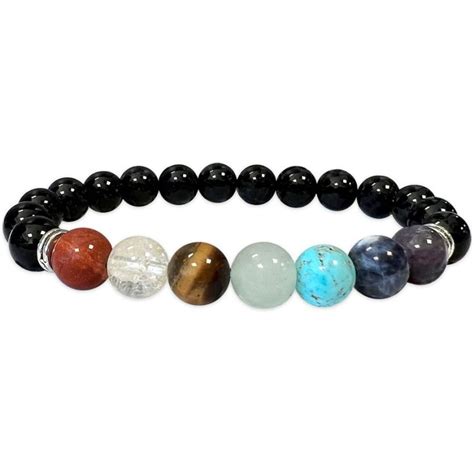 Bracelet Onyx Chakras Perles Mm Chakra Fr