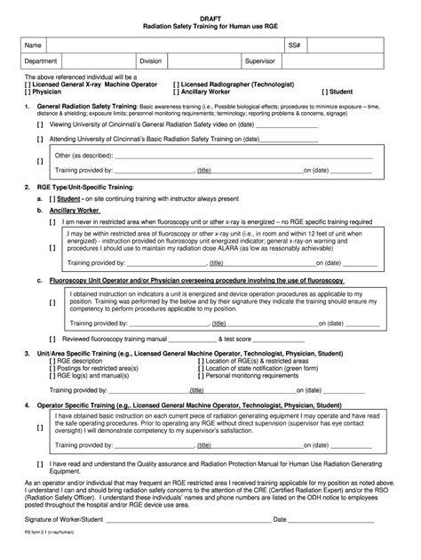 Fillable Online Researchcompliance Uc Radiation Safety Training For