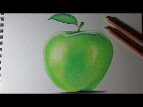 Cómo dibujar una manzana con lápices pastel paso a paso Aprender a