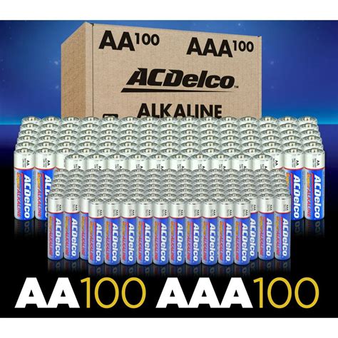 ACDelco AA And AAA Super Alkaline Batteries 100 Count Of AA And 100