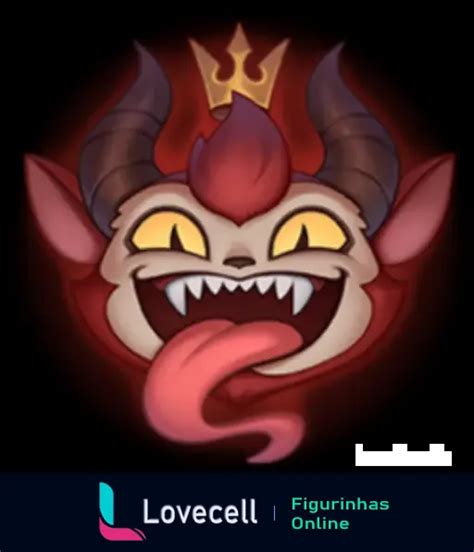 Figurinha Emote Sorridente Língua de Fora League of Legends