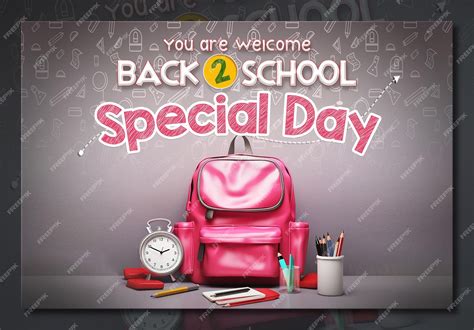 Premium PSD | Welcome back to school banner template