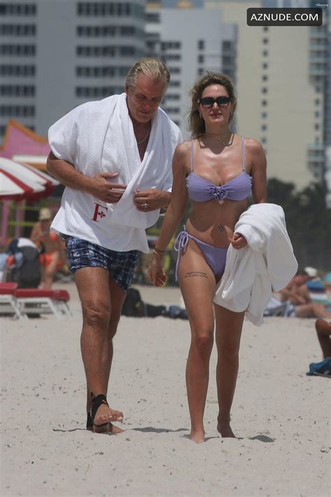 Emma Krokdal Sexy Seen With Dolph Lundgren Showing Off Her Hot Body In A Sizzling Mauve Bikini