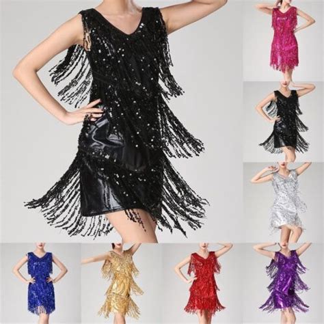 Stylish Sequined Latin Dance Dress Women S Sexy Tango Cha Cha Samba